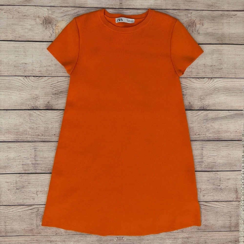 Zara Mini Knit Short Sleeve Dress - Small